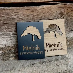 Mielnik - magnes drewniany "Mielnicka Sosna" 2w1