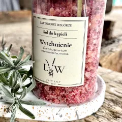 Sól do kąpieli Wytchnienie 350g - lawenda, geranium, drzewo różane, melisa