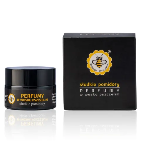 Naturalne perfumy w wosku pszczelim Słodkie Pomidory – Miodowa Mydlarnia