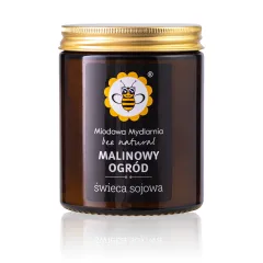 Miodowa Mydlarnia | Świeca sojowa Malinowy Ogród – słodki, owocowy aromat