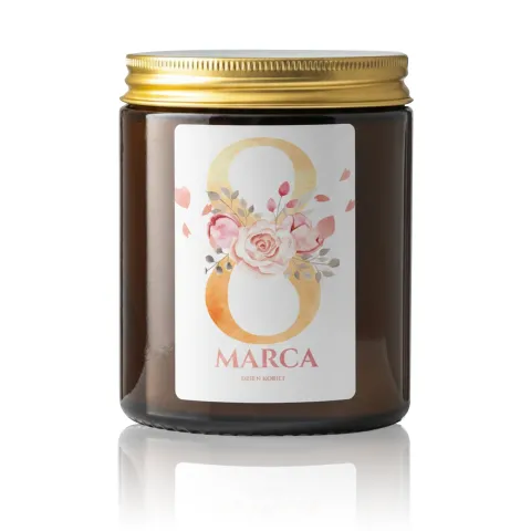 8 Marca - świeca sojowa na Dzień Kobiet 180 ml, pistacja i karmel