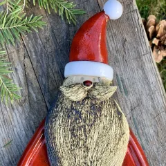 Duży Mikołaj ceramiczny 27 cm- urocza dekoracja na święta