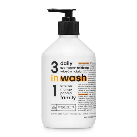 Daily szampon - żel rodzinny 3w1 do rąk ciała i włosów ananas mango papaja 500ml