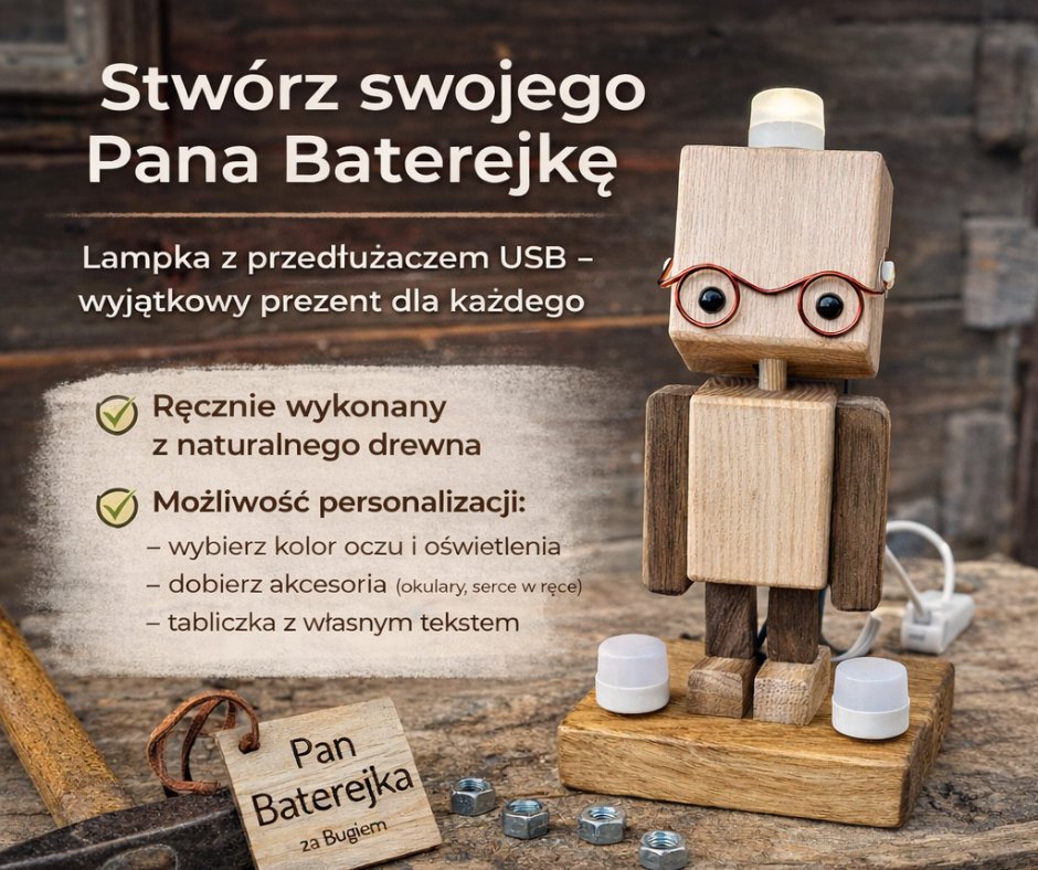 Pan Baterejka - lampka w okularach